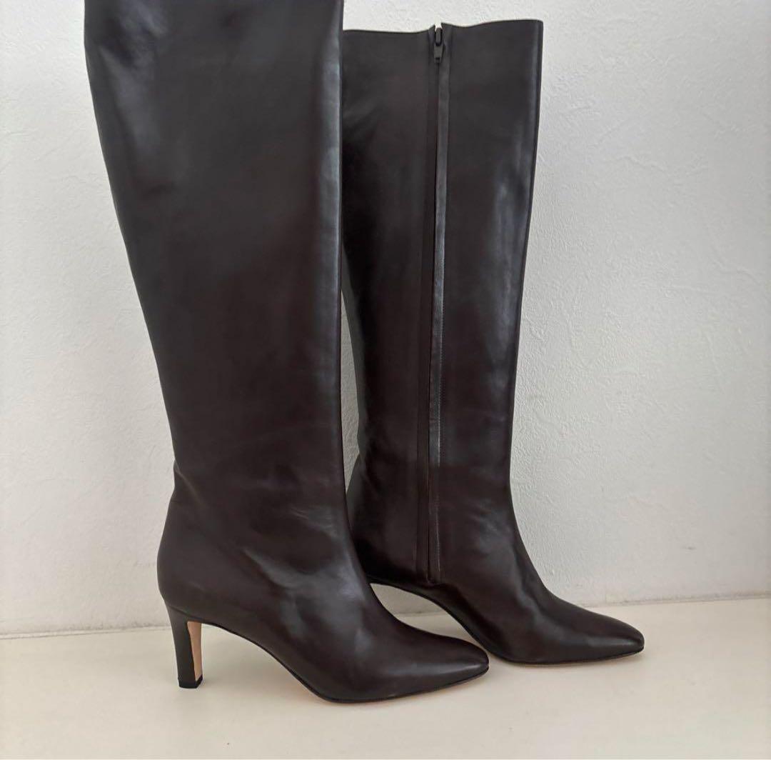 新品未使用☆マノロブラニクManolo Blahnikブラウンロングブーツ37