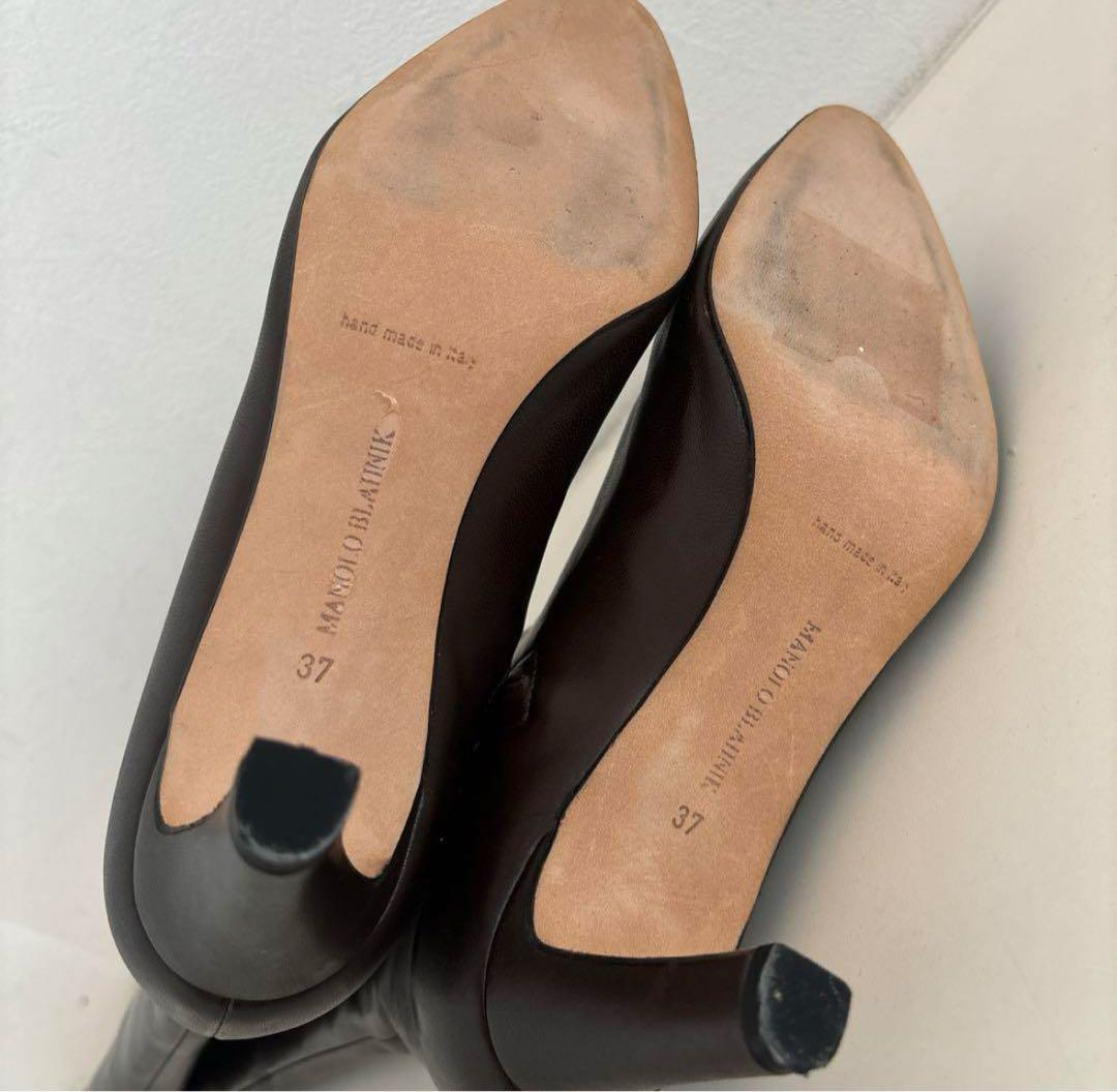 新品未使用☆マノロブラニクManolo Blahnikブラウンロングブーツ37