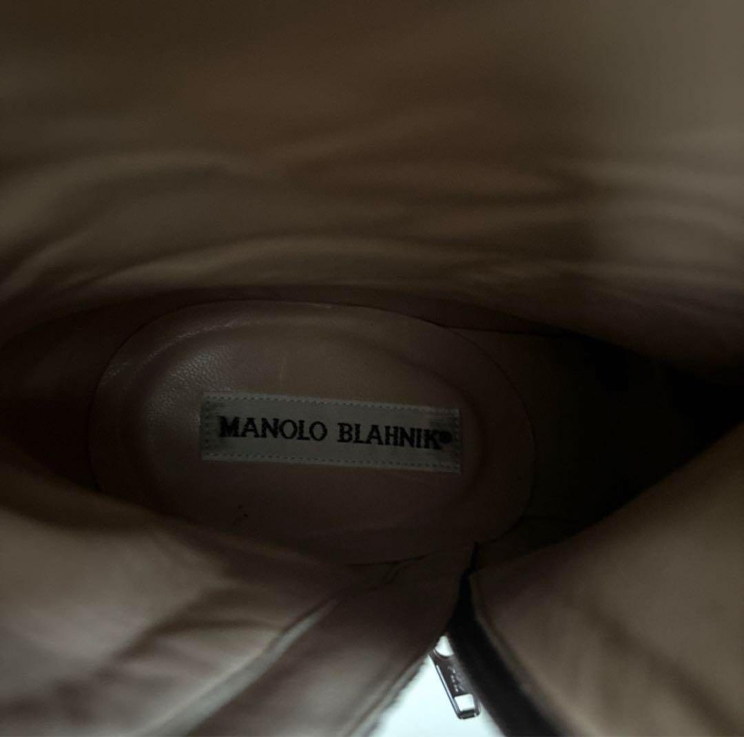 新品未使用☆マノロブラニクManolo Blahnikブラウンロングブーツ37