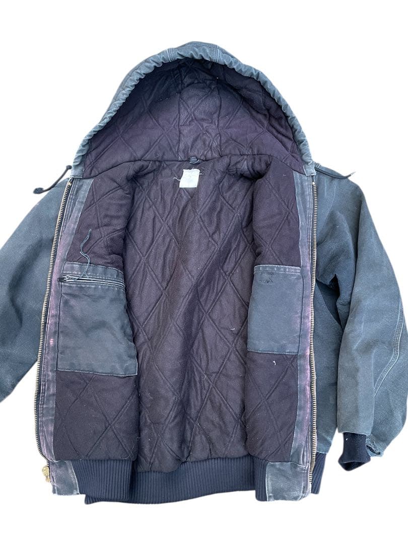 Carhartt アクティブパーカー ブラック L フェード ボロ 雰囲気系