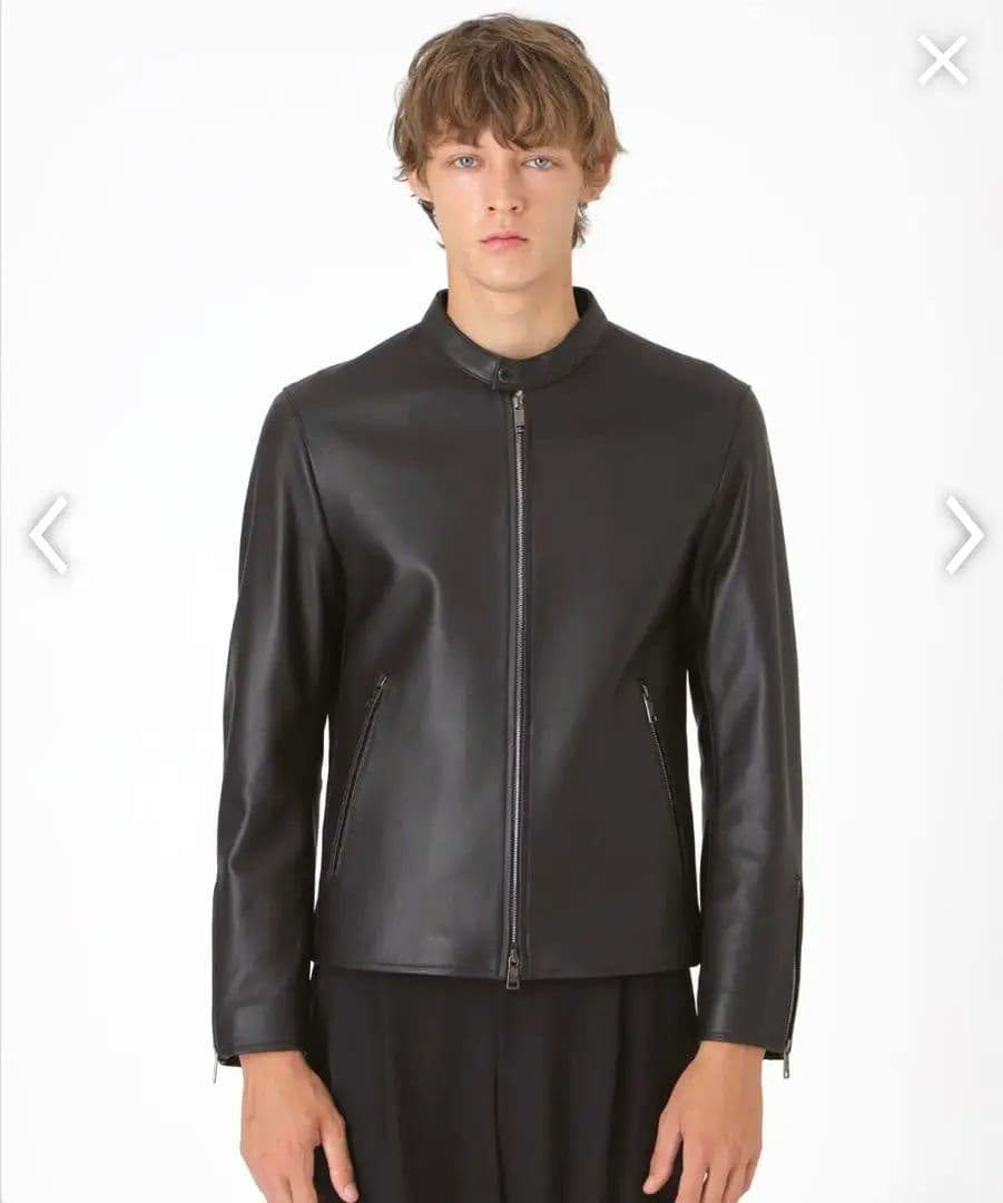 未使用級♦希少Ｌサイズ ブラックレーベルクレストブリッジ 羊革シングルライダース