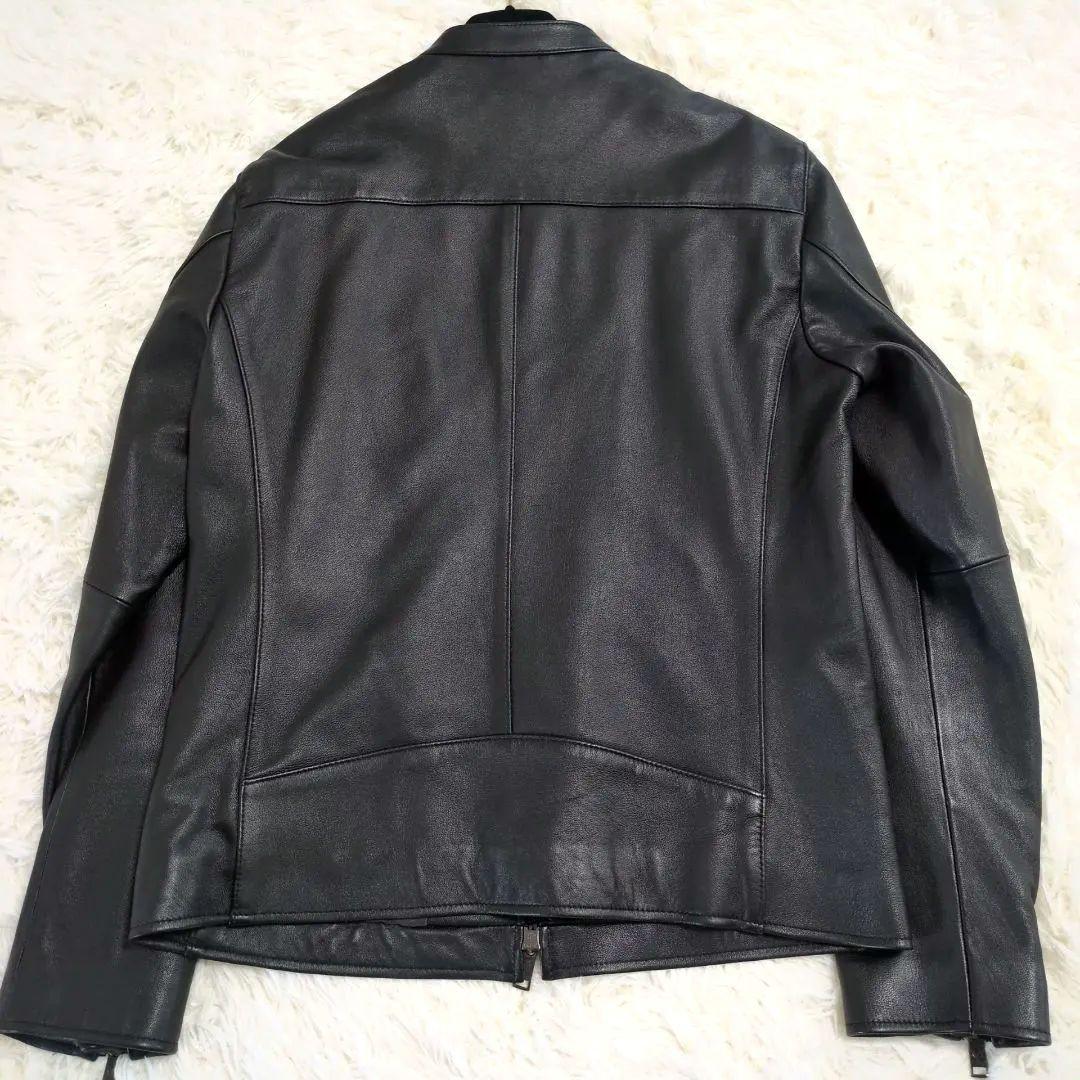 未使用級♦希少Ｌサイズ ブラックレーベルクレストブリッジ 羊革シングルライダース