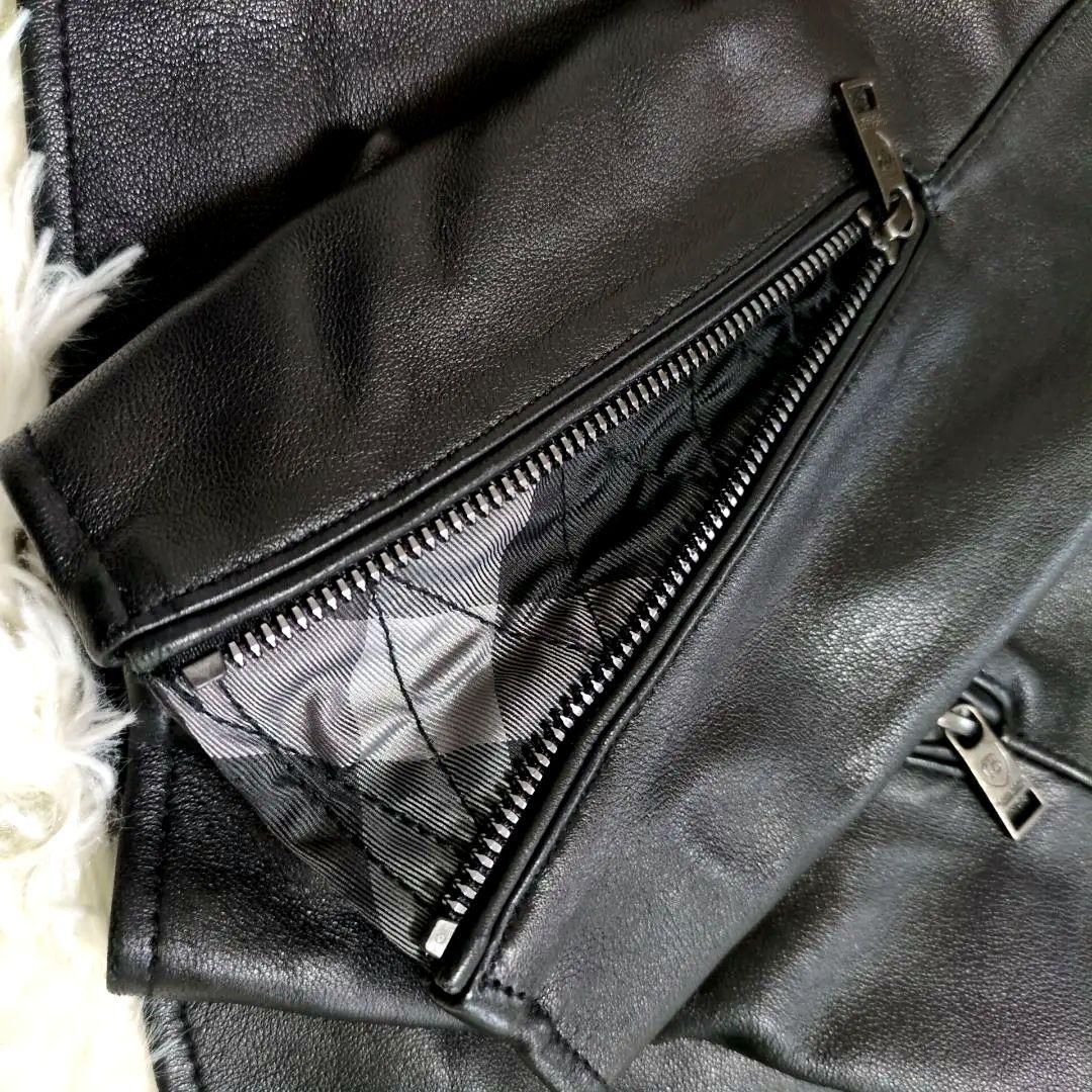 未使用級♦希少Ｌサイズ ブラックレーベルクレストブリッジ 羊革シングルライダース