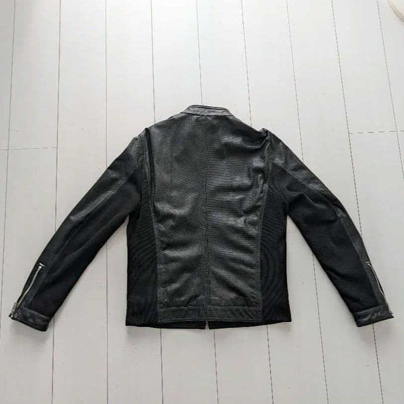 【希少】DIESEL パンチングレーザージャケット 羊革 M 黒 虎裏地