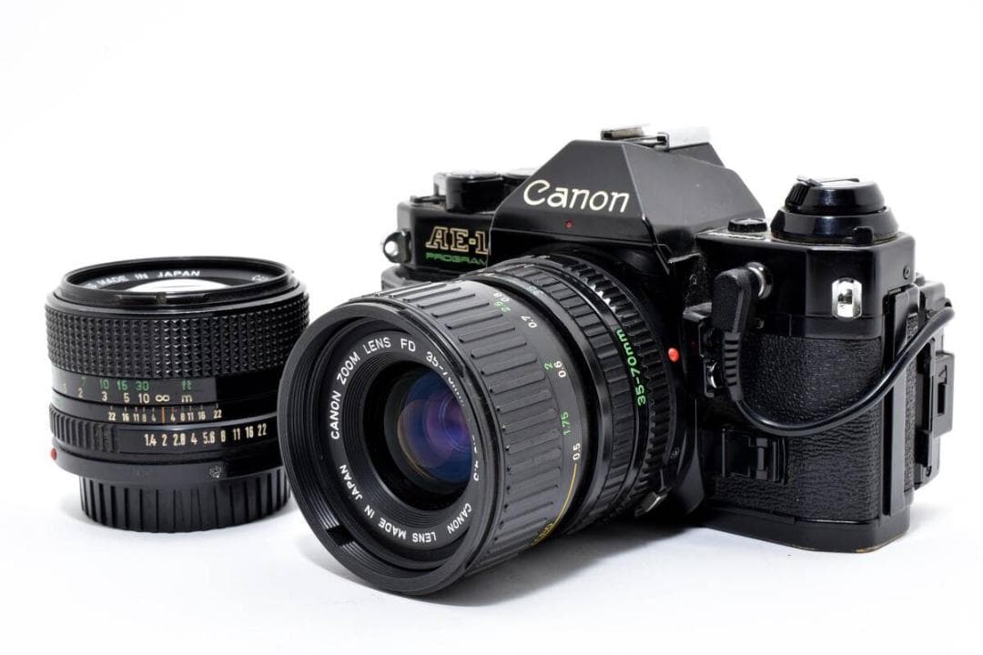 【外観光学美品】Canon AE-1 PROGRAM ブラック レンズセット
