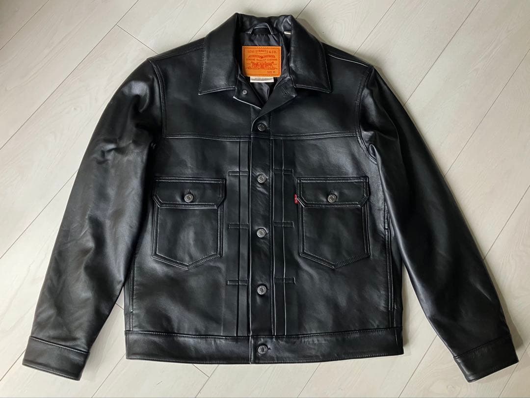 Levi's PREMIUM BLACK LEATHER JACKET M 本革