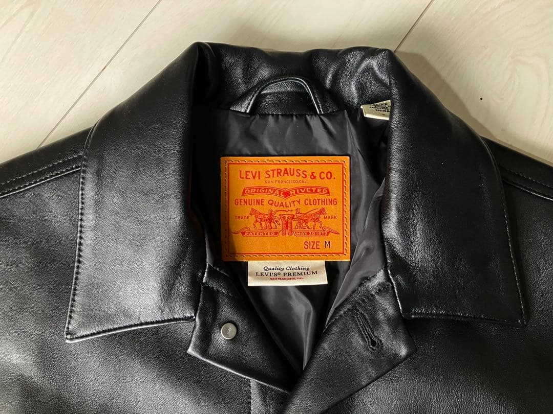Levi's PREMIUM BLACK LEATHER JACKET M 本革
