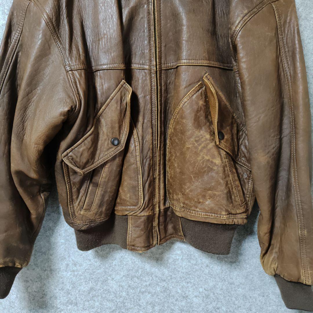 CROSSBREEDブラウン レザージャケット