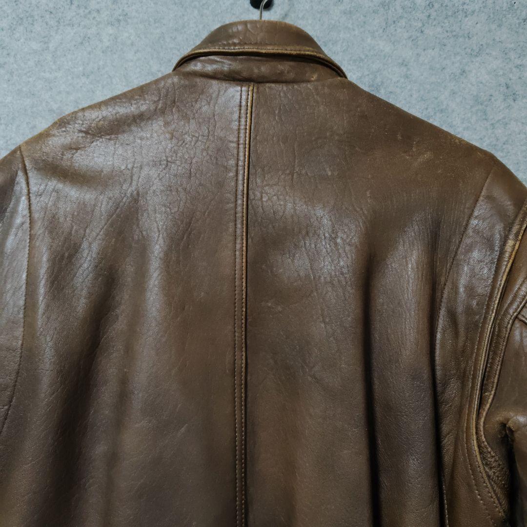 CROSSBREEDブラウン レザージャケット