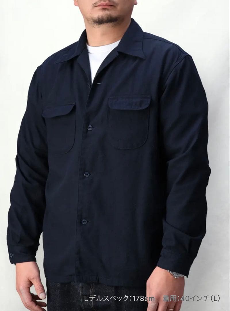 オープンカラーツイルシャツ FN-SCR-014LSILK NEP SHIRT