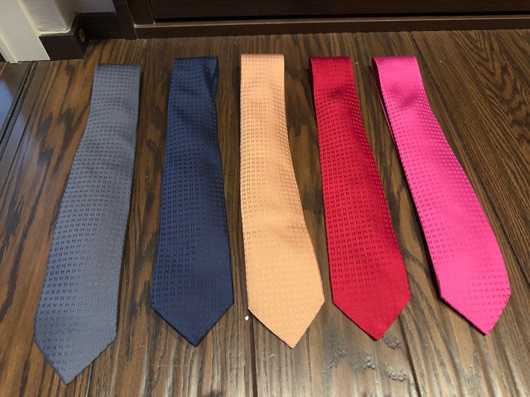 HERMES シルク ネクタイ ※ネイビーのみ