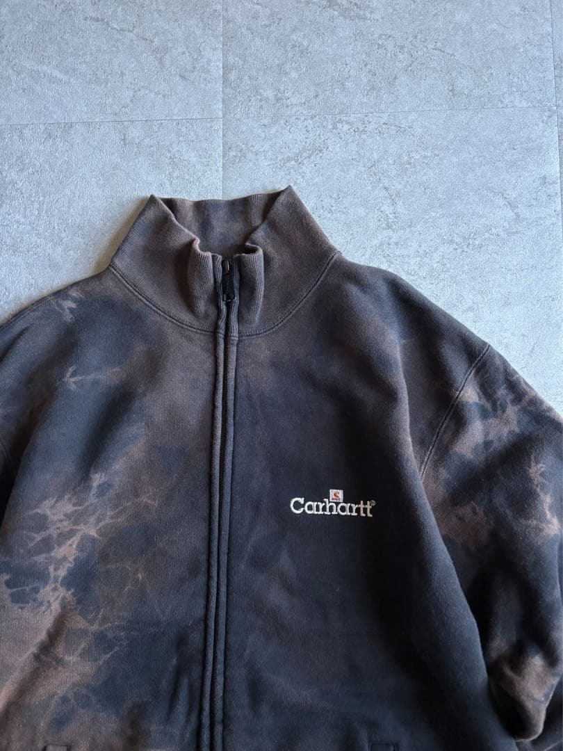 00s carhartt トラックジャケット オーバーダイ ブラックブラウン