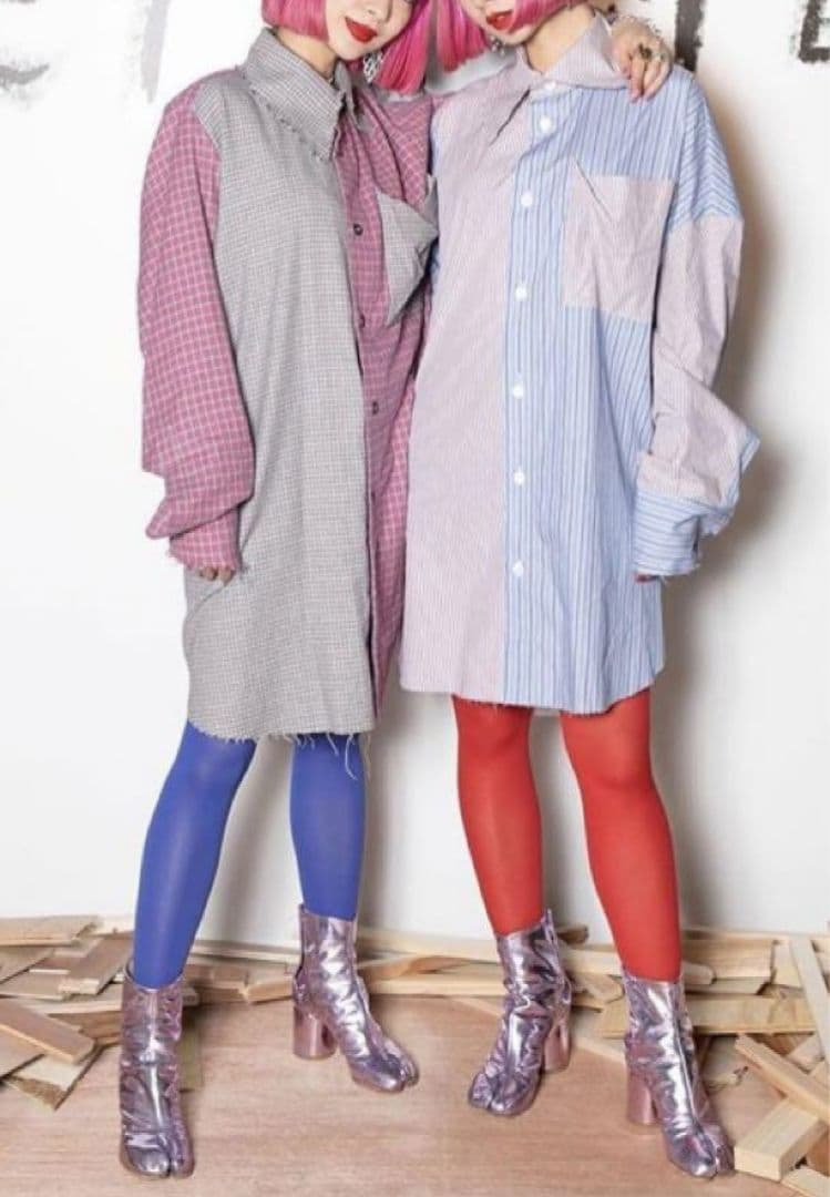 ヴィヴィアンウエストウッド 変形 シャツワンピース スクイグルシャツ チェック柄