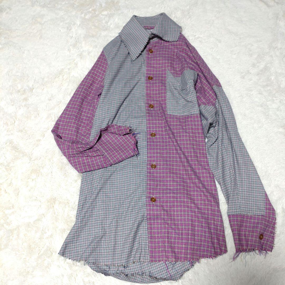 ヴィヴィアンウエストウッド 変形 シャツワンピース スクイグルシャツ チェック柄