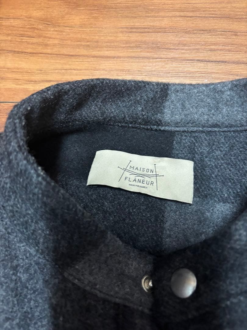 MAISON FLANEUR チェック柄シャツジャケット