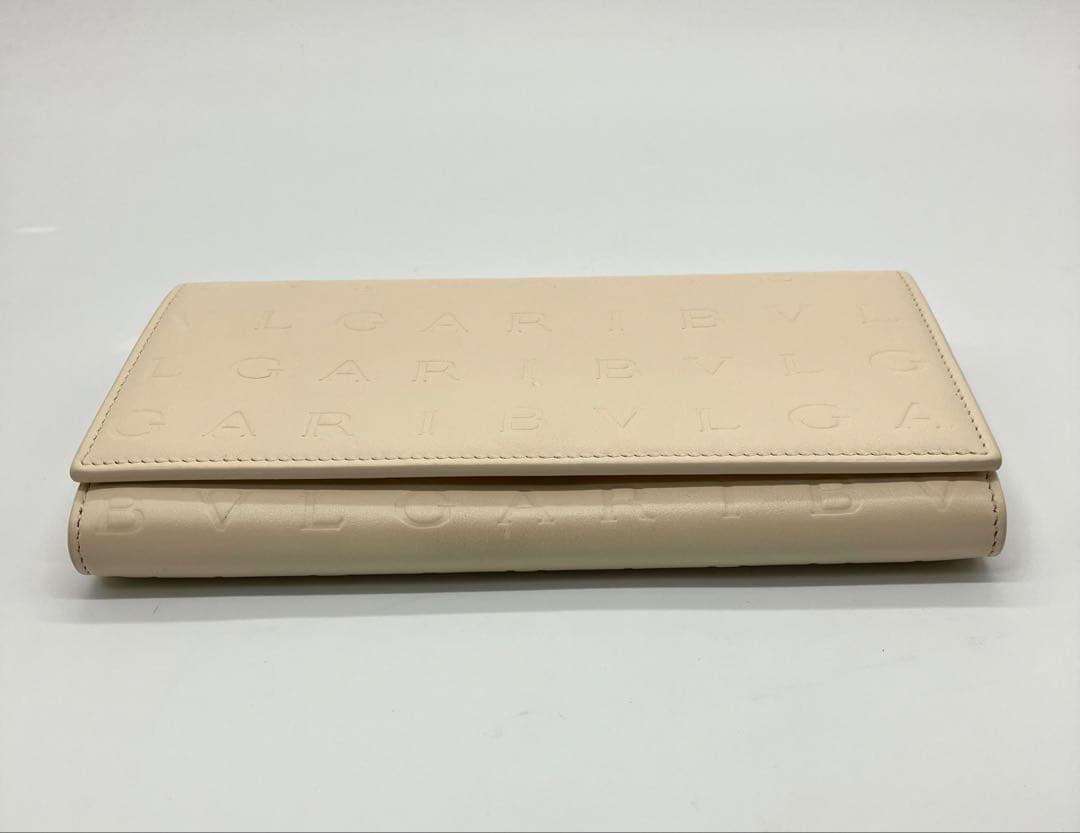 ⭐️ 極美品 ブルガリ ロゴ インフィニートゥーム 長財布 オフホワイト 鑑定済