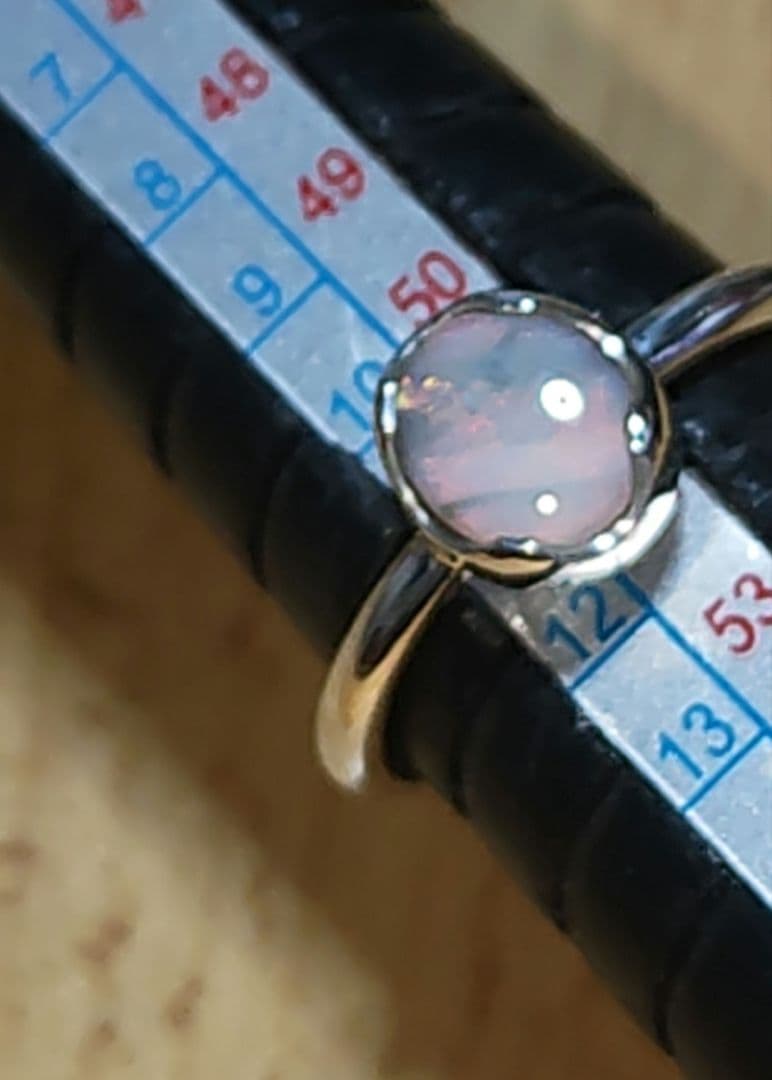 他人祭♡極ネオン　ライトニングリッジ産セミブラックピクチャーオパール　925SV