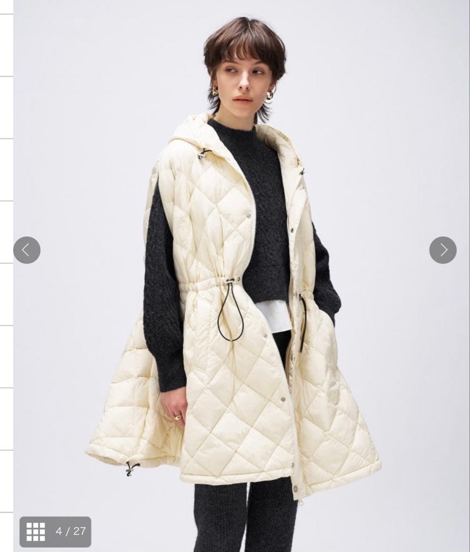 YUI新品タグ付　TAION 【洗える】シティ　ダウンケープ　今季完売品