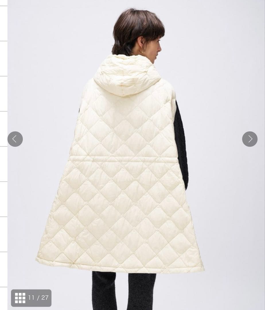 YUI新品タグ付　TAION 【洗える】シティ　ダウンケープ　今季完売品