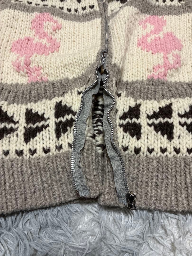 【美品】Ron Herman カウチンニット 星 フラミンゴ S