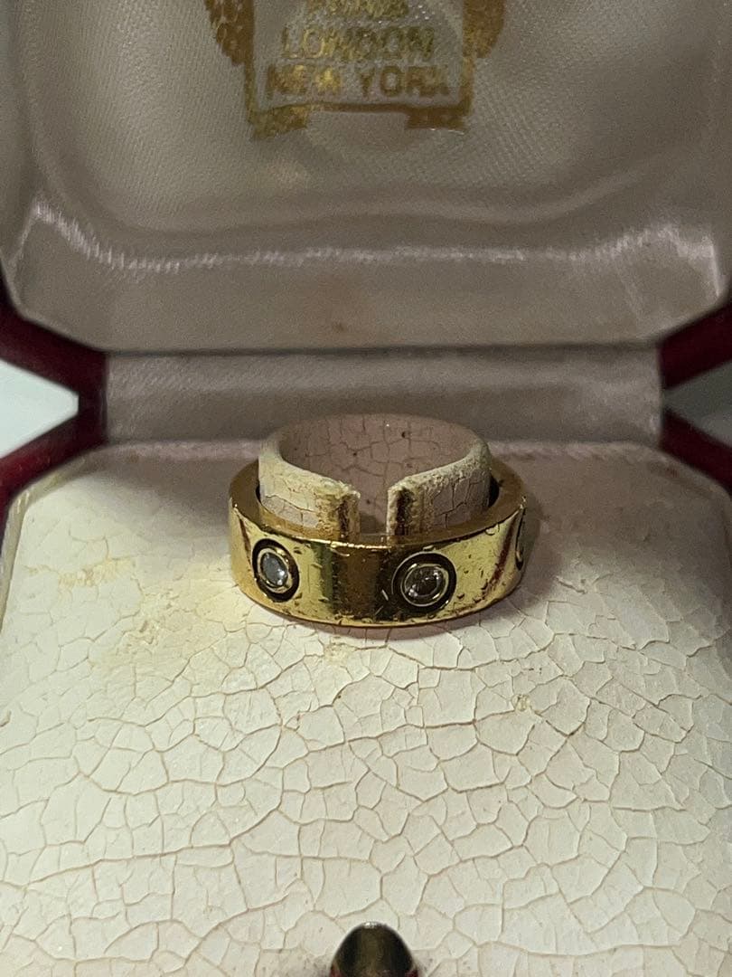 Cartier ゴールドリング ダイヤモンド装飾