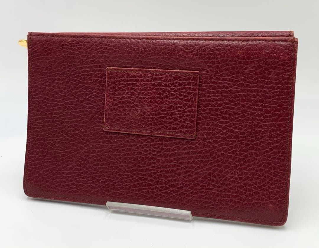 カルティエ　お札入れ　小銭入れ　ワインレッド　ブランド　レザー　ブランド　お洒落