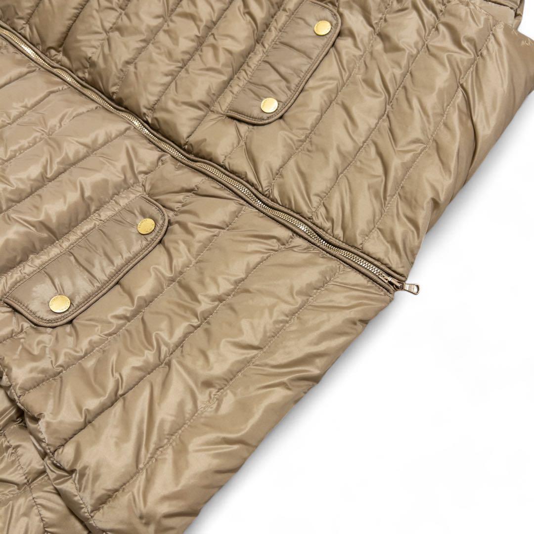 スマイル様タトラス ノーカラーダウンジャケット ライトブラウン 03