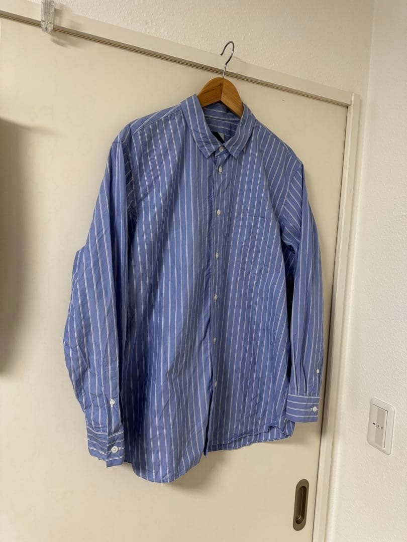 【ATON】COTTON TWILL OVERSISED SHIRT