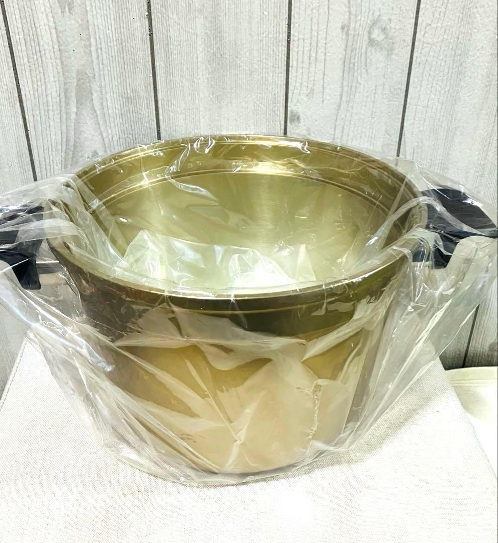 未使用　最高級　しばのキッチン　 ゴールド鍋　7点セット