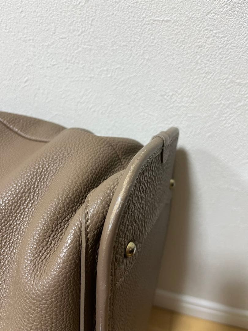 Magnu マヌー トートバッグ 大容量 グレー 革 レザー