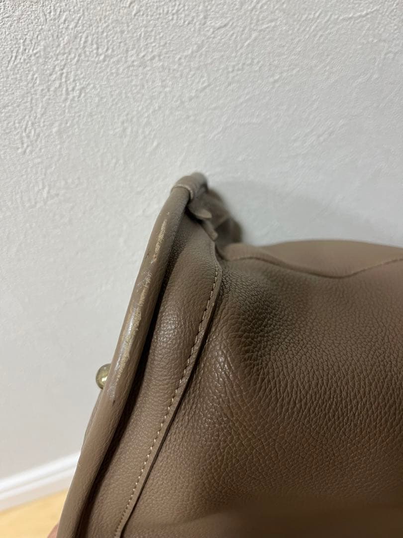 Magnu マヌー トートバッグ 大容量 グレー 革 レザー