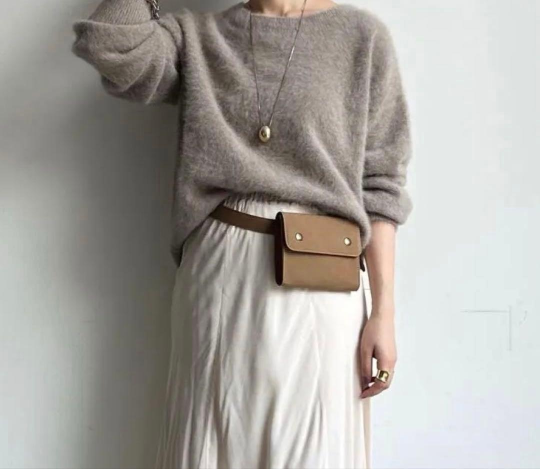 DouDouファーカシミヤプルオーバー　2way