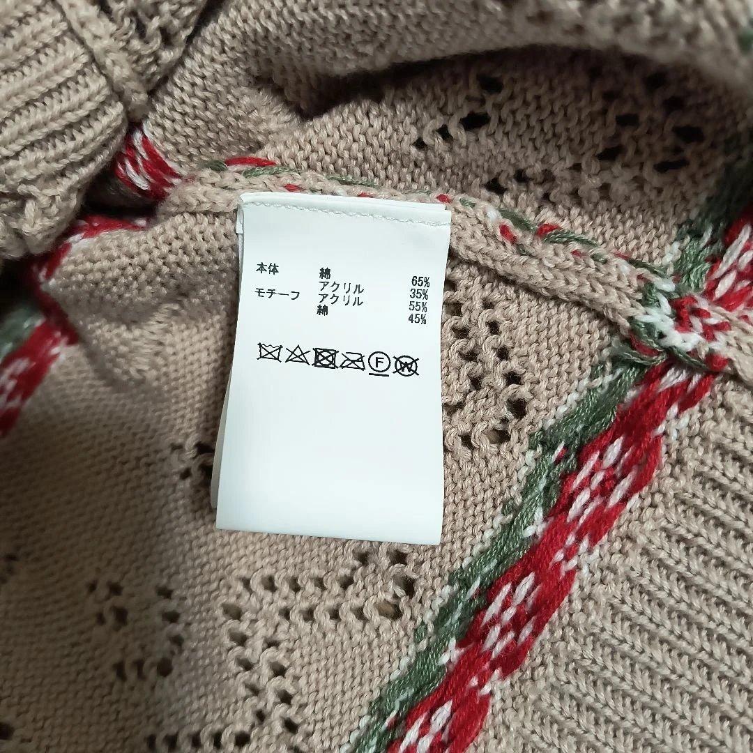 PINK HOUSE いちごモチーフ綿素材 春用カーディガン（新品、保管品）