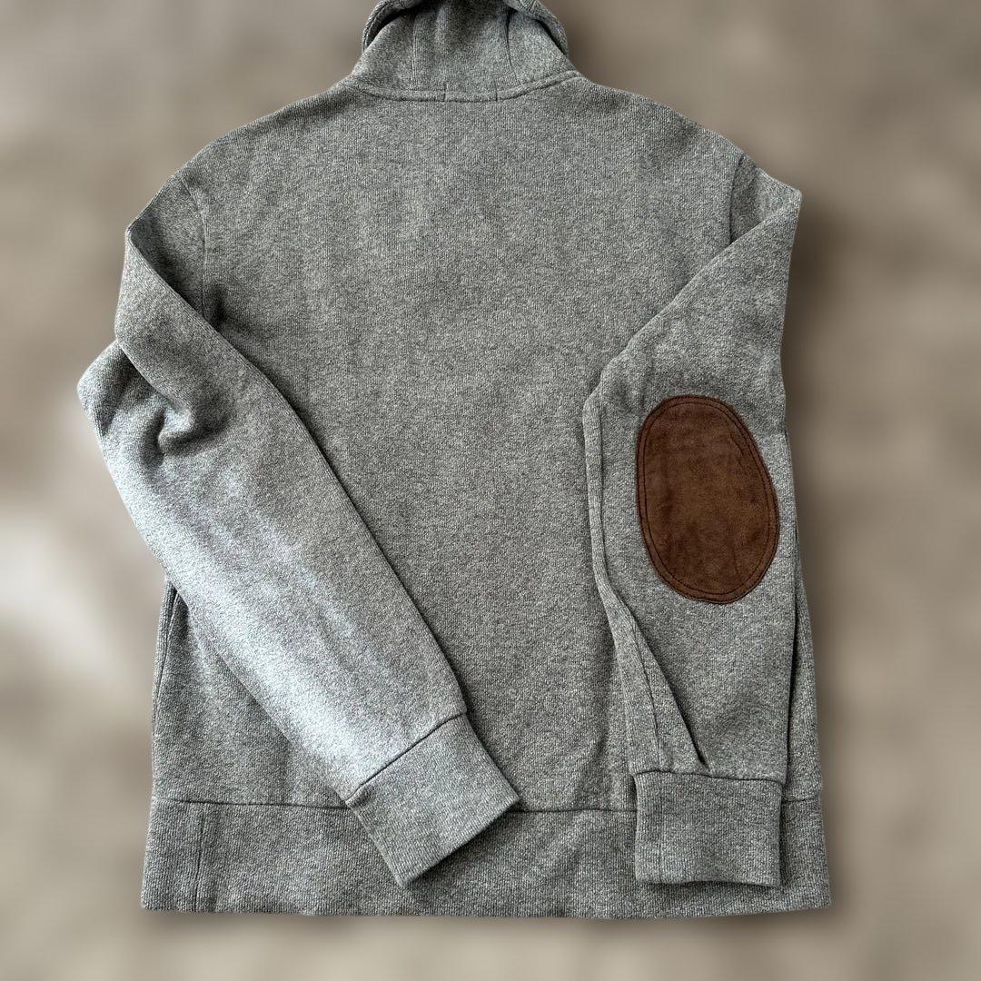 ショールカラーエルボーパッチ　トップス