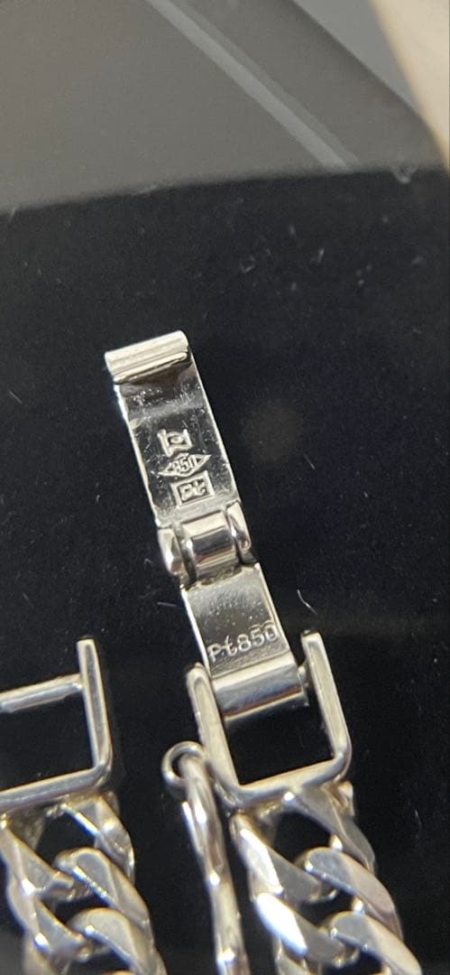 PT850 喜平 ネックレス 6面ダブル 約30g 刻印有