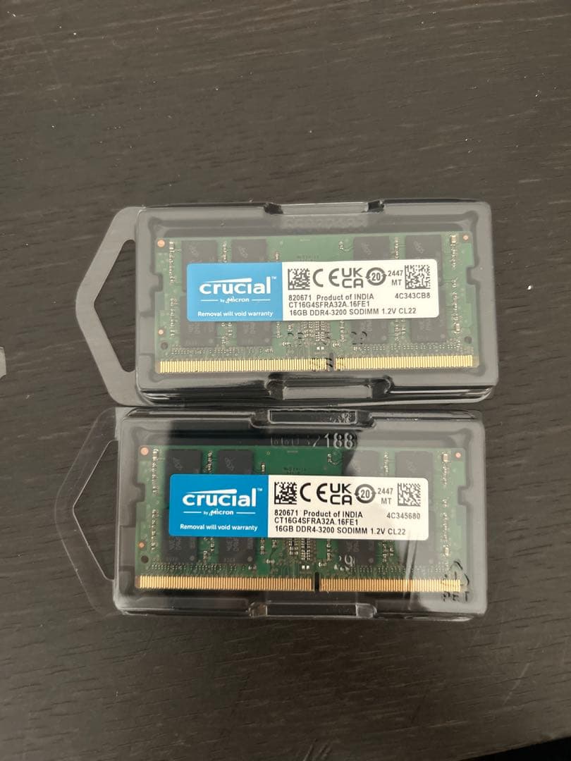 Crucial ノートPC用メモリ 16GB×2 DDR4-3200