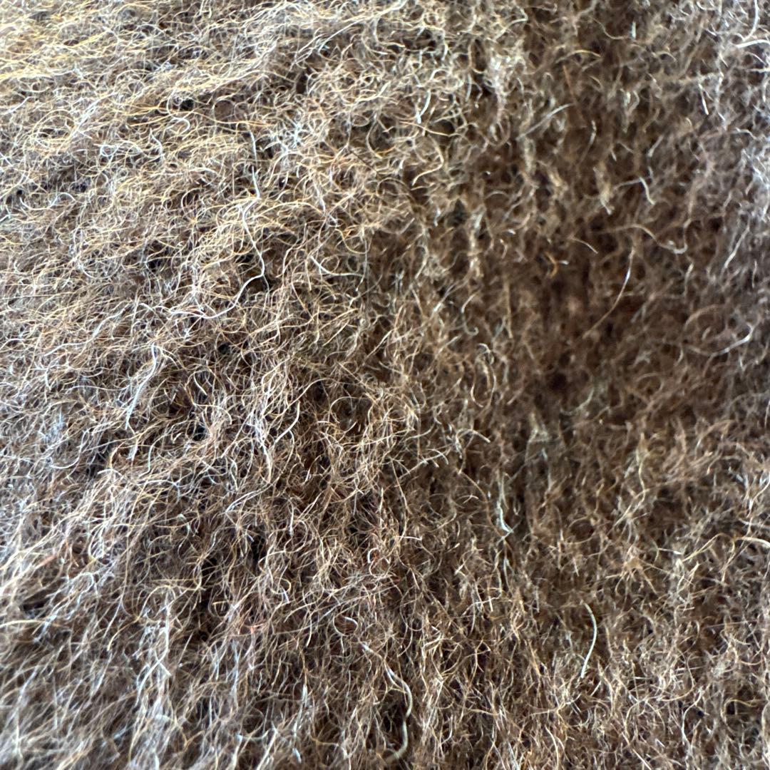 イタリア製 ヴィンテージアルパカ 100% カーディガン　オーバーサイズ　レトロ