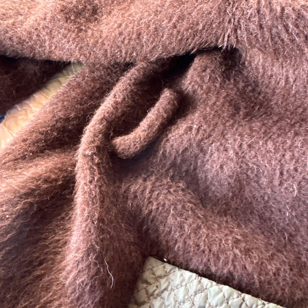 イタリア製 ヴィンテージアルパカ 100% カーディガン　オーバーサイズ　レトロ