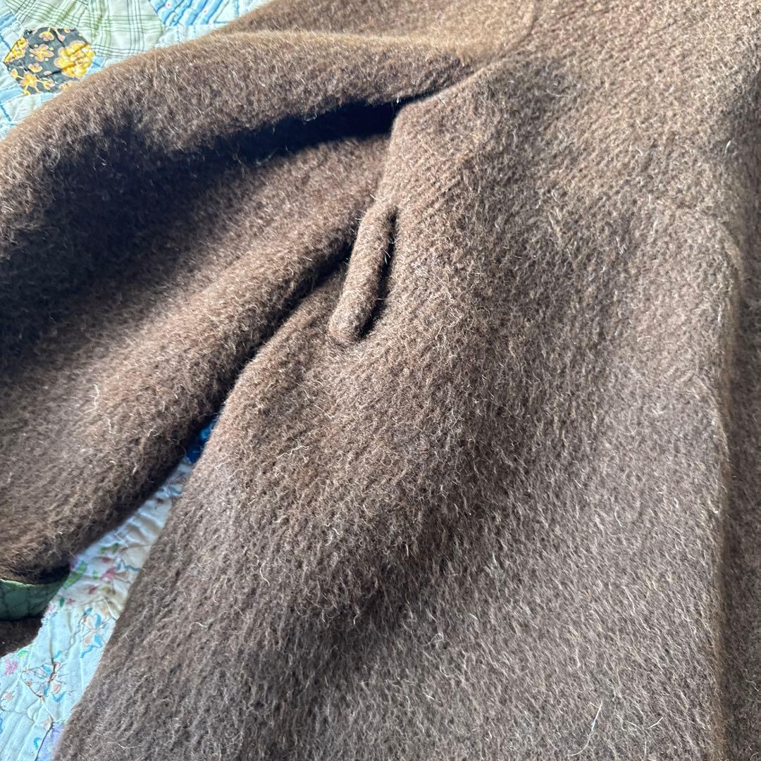 イタリア製 ヴィンテージアルパカ 100% カーディガン　オーバーサイズ　レトロ