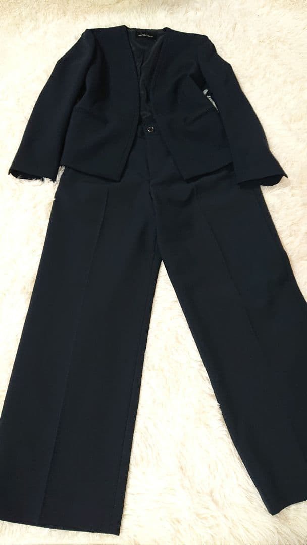 グリーンレーベルリラクシング　パンツスーツ　XL　ノーカラー 近年モデル 3点