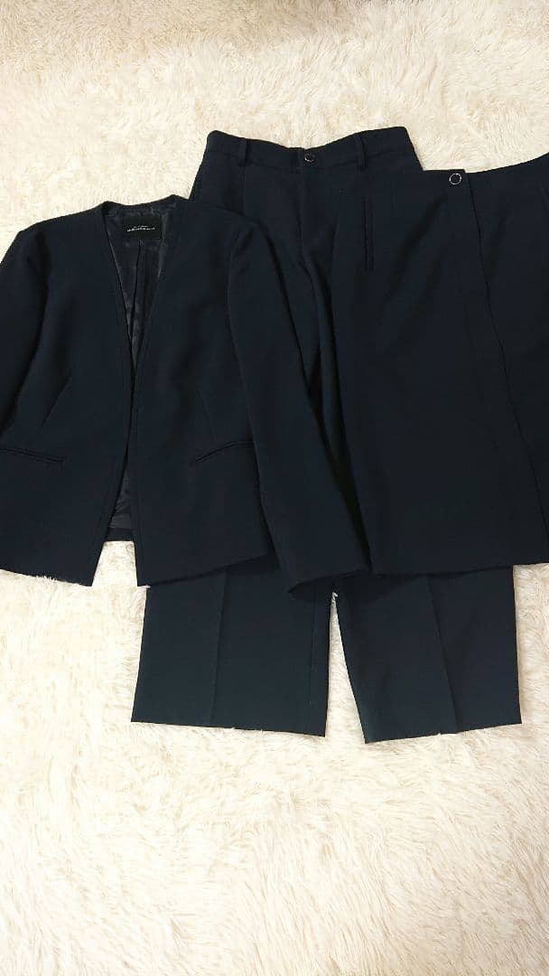 グリーンレーベルリラクシング　パンツスーツ　XL　ノーカラー 近年モデル 3点