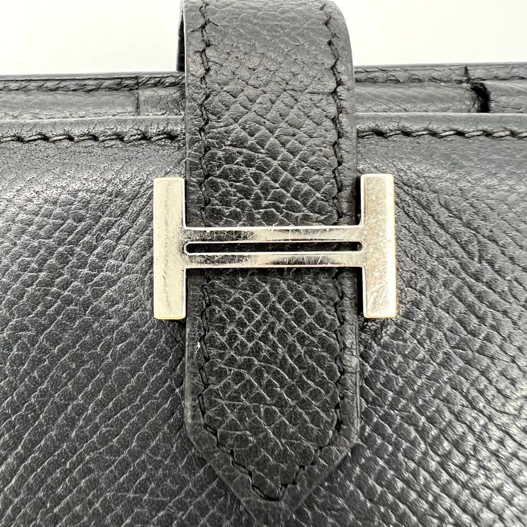 エルメス HERMES べアン クラシック エプソン ブラック シルバー
