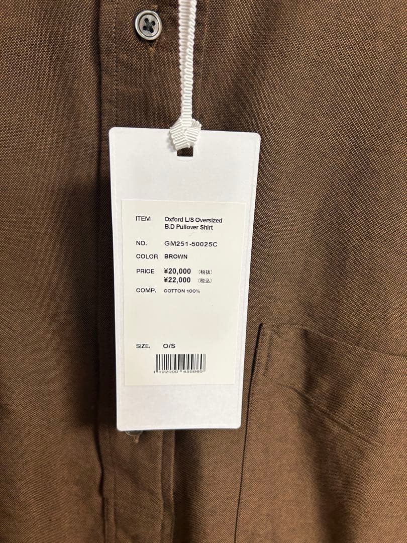 トップス Oxford L/S Oversized BD Pullover / BROWN