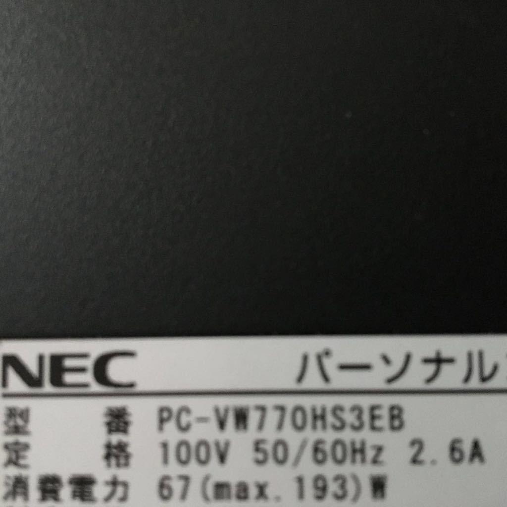 NEC PC-VW770HS3EB ぱっと観テレビ  Windows10