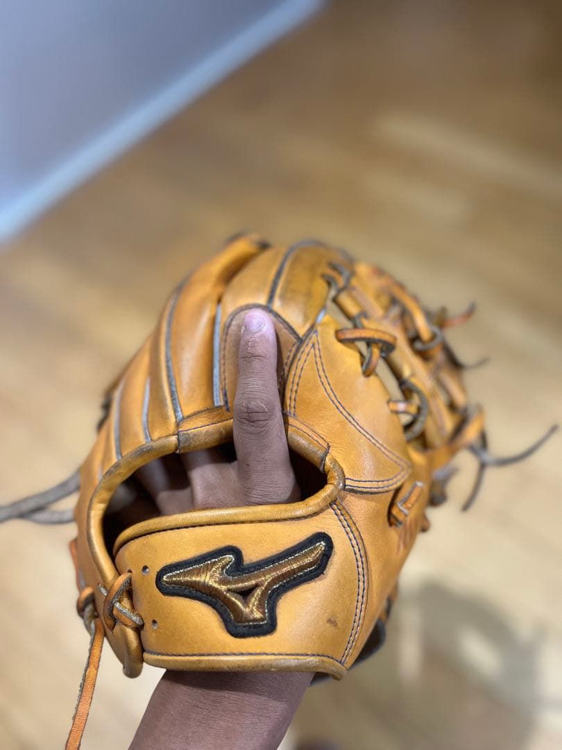 ミズノプロ　内野手用硬式グローブ　ビターオレンジ