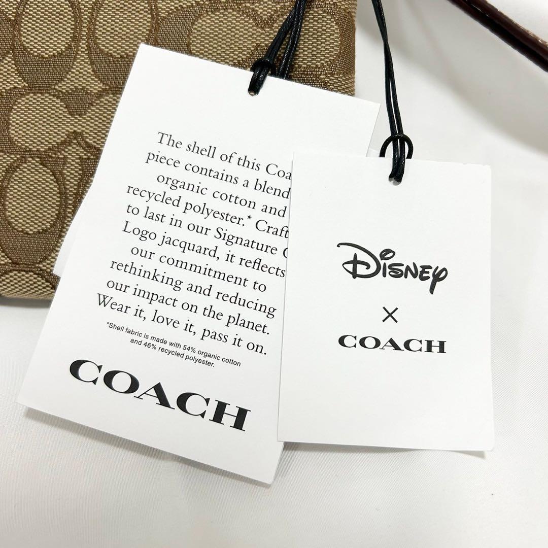 COACH x Disneyレザージップポーチ リストレット ミッキー 定期入れ