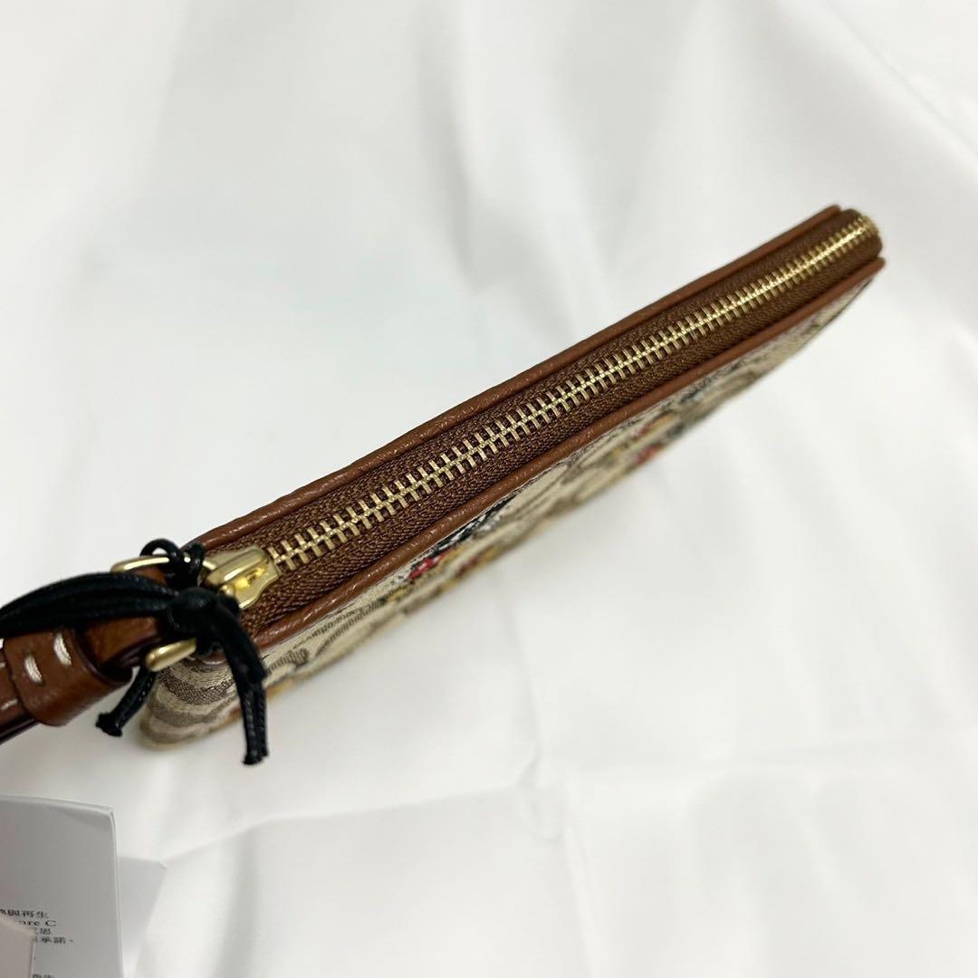 COACH x Disneyレザージップポーチ リストレット ミッキー 定期入れ