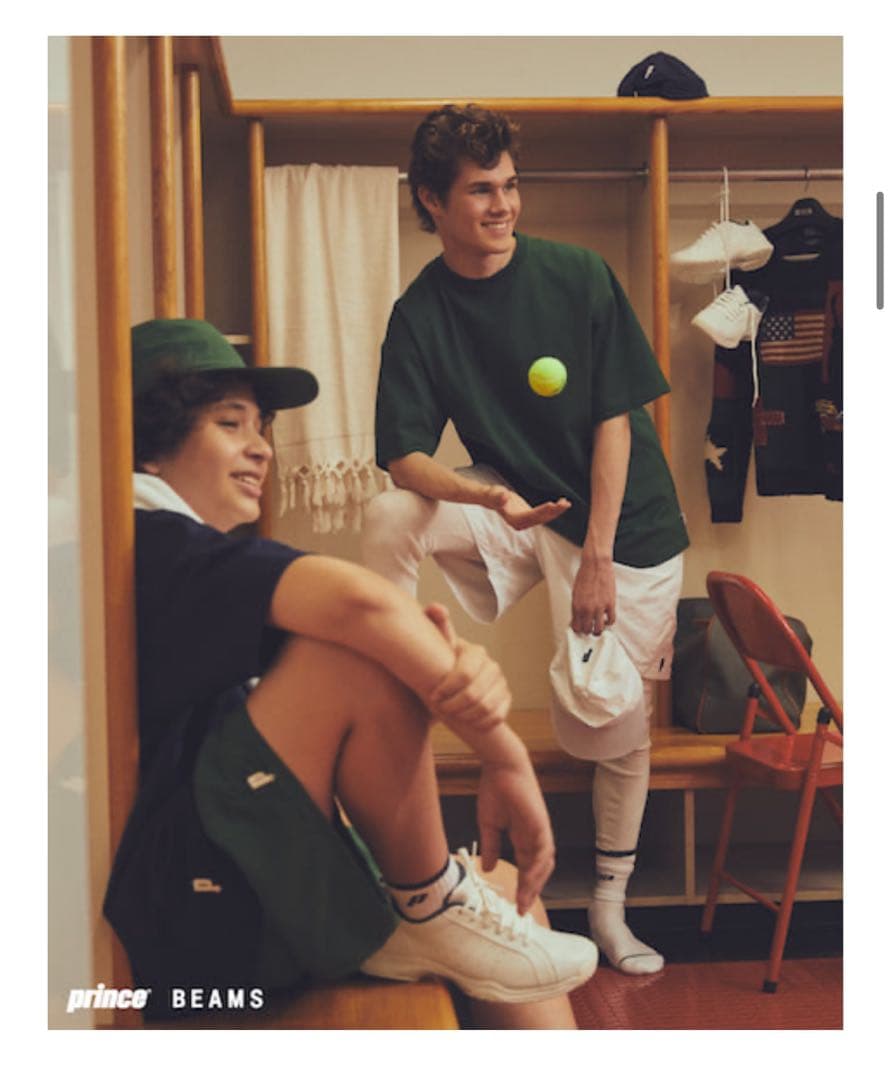 ビームスPrince コラボグリーン Tシャツ S 新品タグ付き