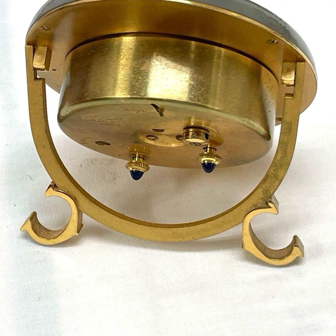 【T】Cartierアラームクロック 置時計 アンティーク 手巻 現状品