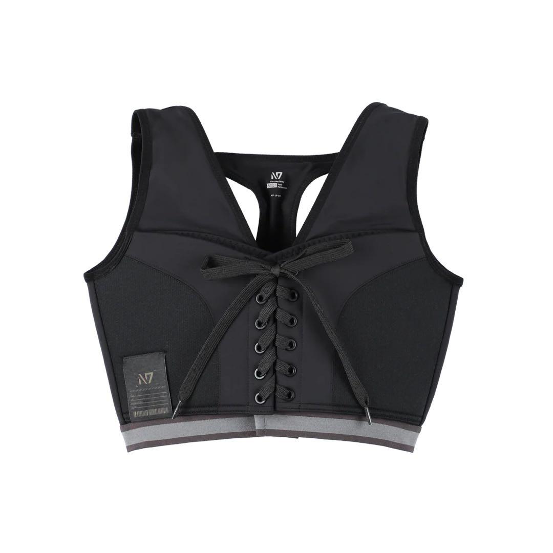 N7/ひなちゃんねる ブラック スポーツブラ レースアップ